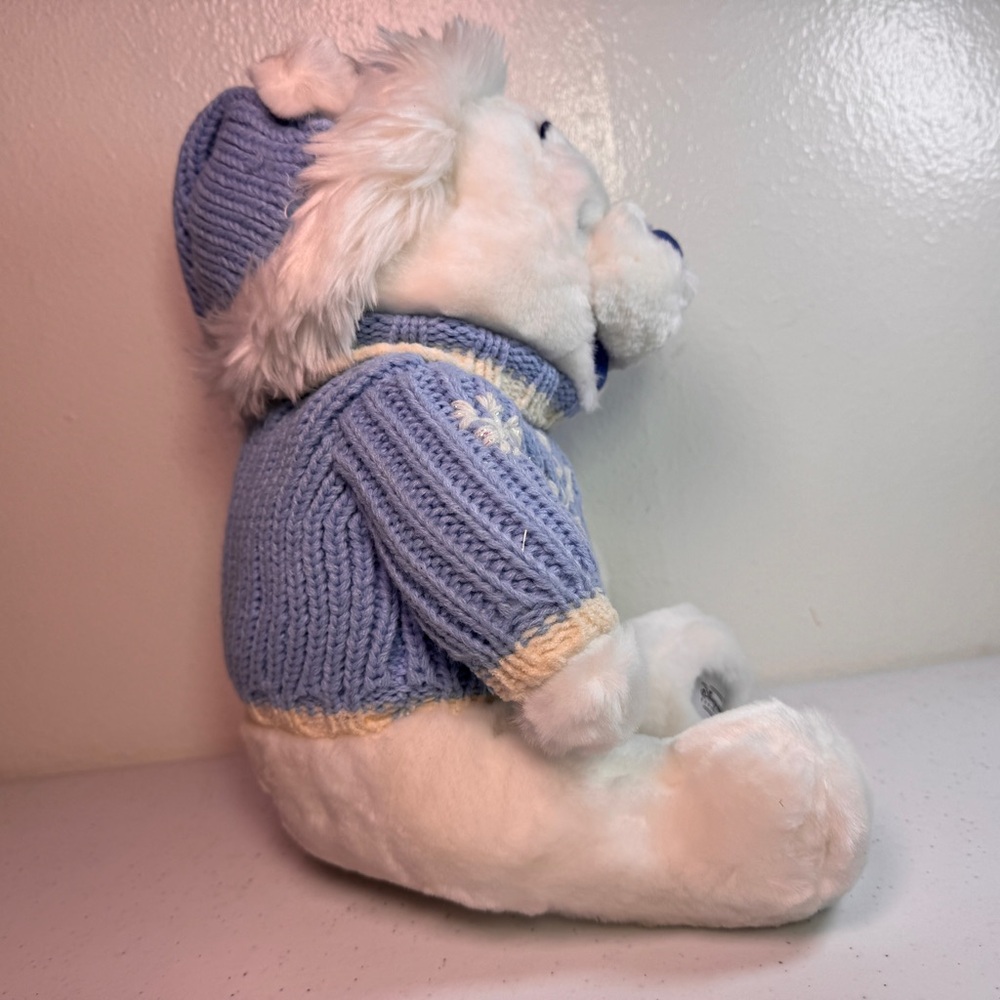 Vintage 2003 Disney Winnie the Pooh White Polar Bear 12" Snowflake Sweater NWT - Picture 5 of 13